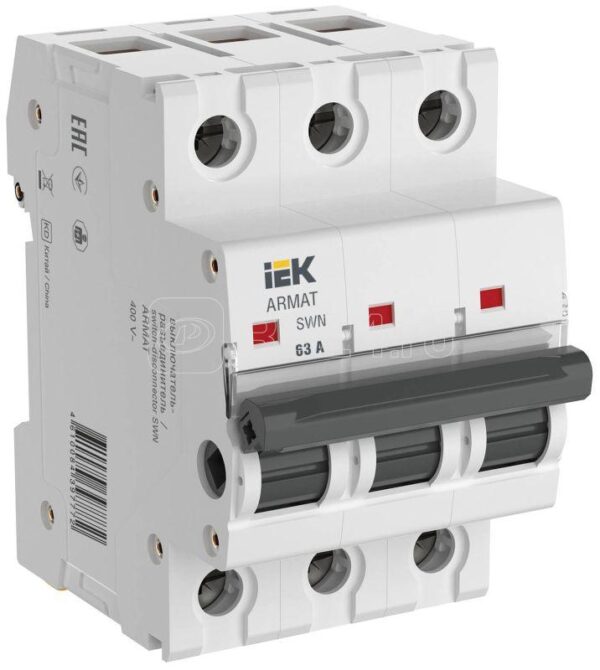 IEK ARMAT Выключатель нагрузки SWN 3P 63А AR-SWN-3-063