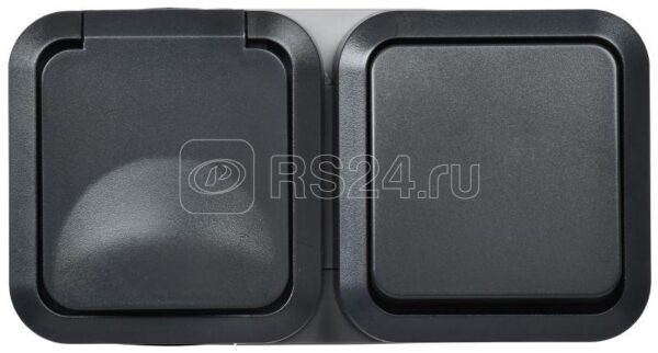 IEK TORS Блок розетка + выключ. гор. 16А IP55 TS142 графит
TS-G10-6-55-V-K53