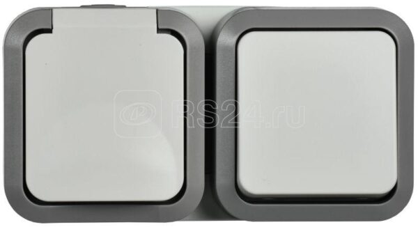 IEK TORS Блок розетка + выключ. гор. 16А IP55 TS242 белый
TS-G10-6-55-V-K41