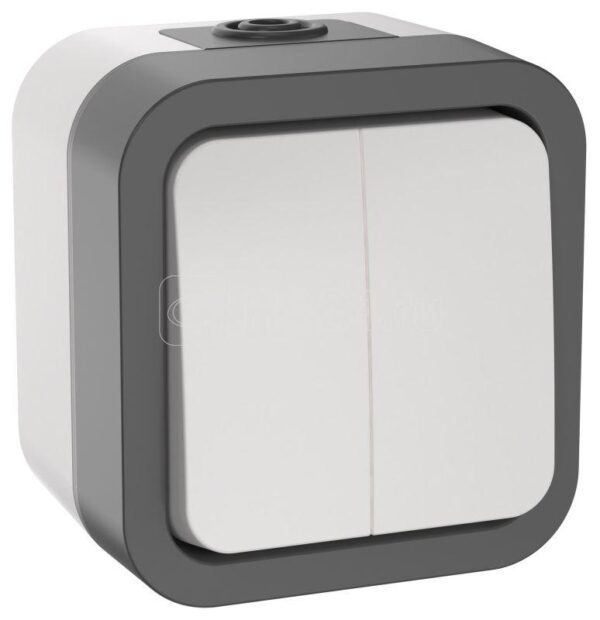 IEK TORS Выключатель двухклавишный 10А IP55 TS205 белый
TS-V20-0-10-55-K41
