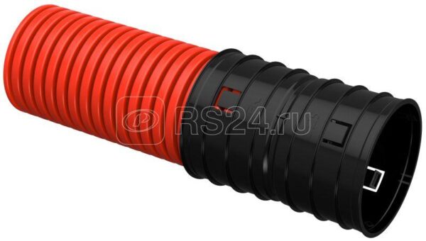 IEK ELASTA Труба гофрированная двустенная ПНД d=125мм красная (50м) CTG12-125-K04-050-R