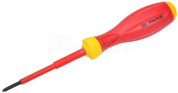 IEK ARMA2L 3 Отвертка диэлектрическая PH0х75 K3 A2L3-SC30-K3-PH-00-075