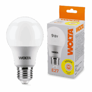 Светодиодная лампа WOLTA 25Y60BL9E27 9Вт 3000К E27