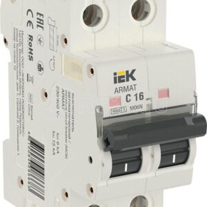 IEK ARMAT Автоматический выключатель M06N 2P C 16А AR-M06N-2-C016