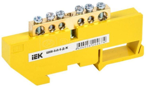 IEK Шина PE земля на DIN-изол ШНИ-6х9-6-Д-Ж
YNN10-69-6D-K05