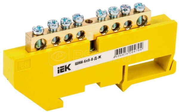 IEK Шина PE земля на DIN-изол ШНИ-6х9-8-Д-Ж
YNN10-69-8D-K05