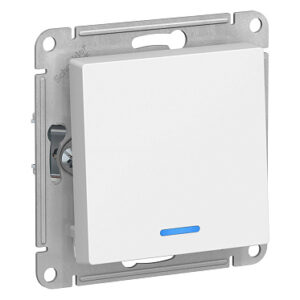 Systeme Electric AtlasDesign Бел Выключатель 1-клавишный с подсветкой, сх.1а, 10АХ, механизм
SE ATN000113