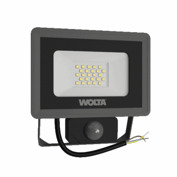 Светодиодный прожектор WOLTA WFL-20W/06S 20Вт 5700K P65 1800лм с датчиком