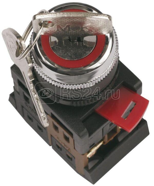 IEK Переключатель АKS-22 черн. с ключ. 2 полож. I-O 1з+1р BSW10-AKS-2-K02