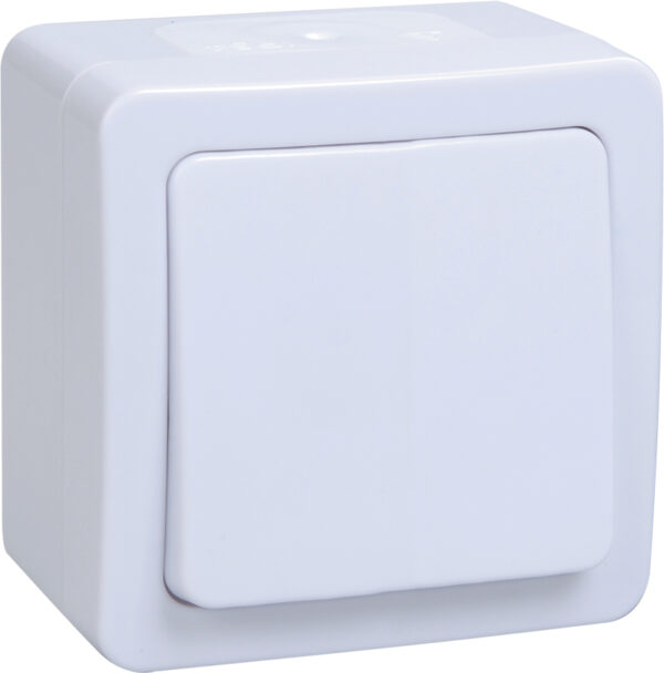IEK GERMES PLUS ВСп20-1-0-ГПБ выкл 1кл проход. о/у IP54 (цвет клавиш: белый) EVMP12-K01-10-54-EC