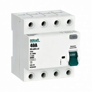 Dekraft ВДТ 4P 40А 30мА тип AC 6кА УЗО-03 14235DEK