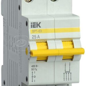 IEK KARAT Выключатель-разъединитель трехпозиционный ВРТ-63 2P 25А
MPR10-2-025