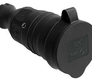 IEK OMEGA РБп13-1-0м Розетка с защитной крышкой переносная IP44 PKR21-016-2-K02