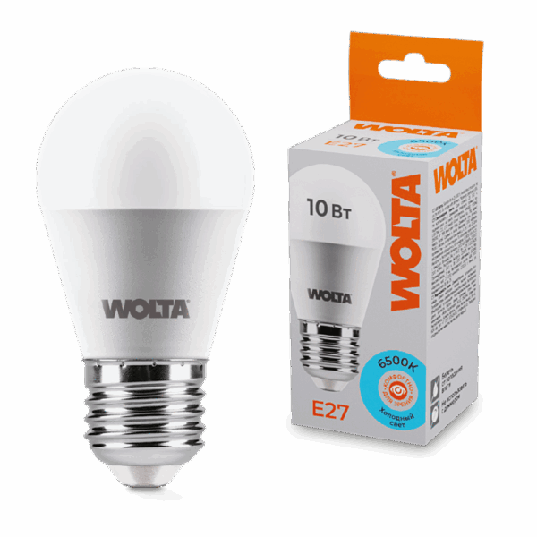 Светодиодная лампа WOLTA 25W45GL10E27 10Вт 6500K E27
