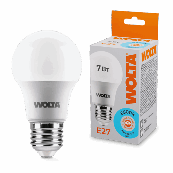 Светодиодная лампа WOLTA 25W55BL7E27 7Вт 6500К E27