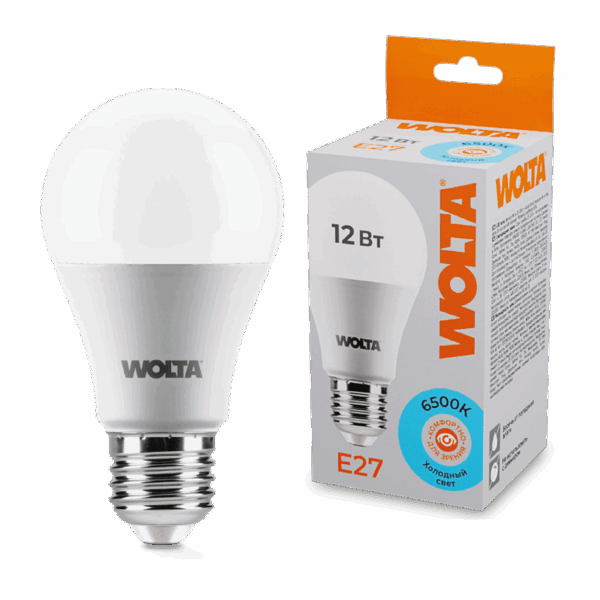 Светодиодная лампа WOLTA 25W60BL12E27 12Вт 6500К E27