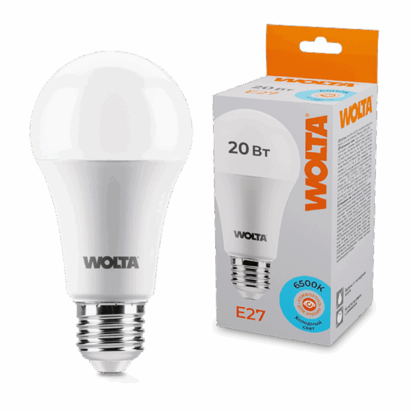 Светодиодная лампа WOLTA 25W65BL20E27 20Вт 6500К E27