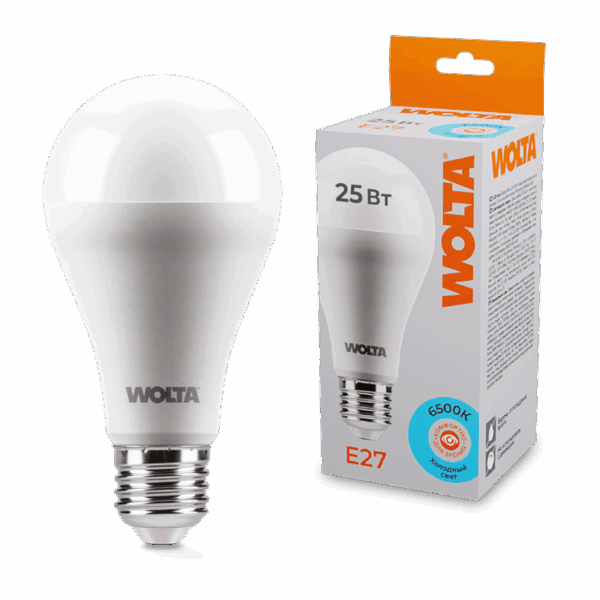 Светодиодная лампа WOLTA 25W67BL25E27 25Вт 6500К E27