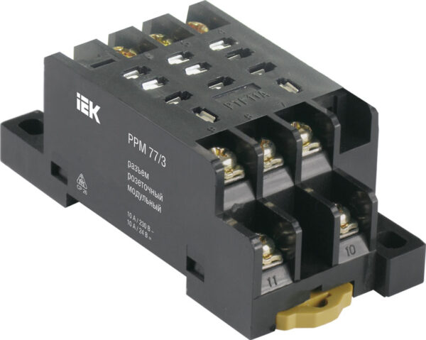IEK ONI Разъем РРМ77/3(PTF11A) для РЭК77/3(LY3) модульный RRP10D-RRM-3