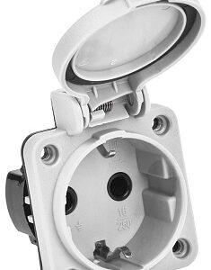 IEK РП13-3 розетка панельная  2Р+РЕ 16А з/к с кр. IP54 сер. MAGNUM PSN71-016-3-2-54-K03