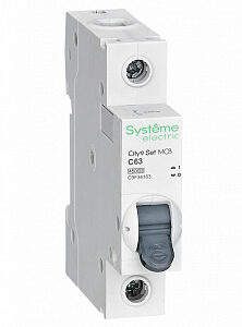 Systeme Electric City9 Set Автоматический выключатель (АВ) С 63А 1P 4.5kA 230В SE C9F34163