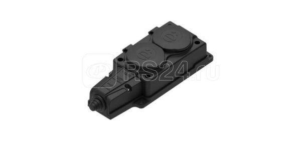 MST4102BK MultiSet Колодка 2х розетка 2К+З каучуковая 16А/250В IP44 Чёрная