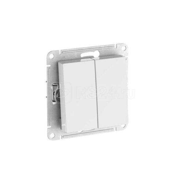 ATN440151S ATLASDESIGN AQUA 2-клавишный перекл. IP44, 10АХ,мех., быстрозажим. клем., белый