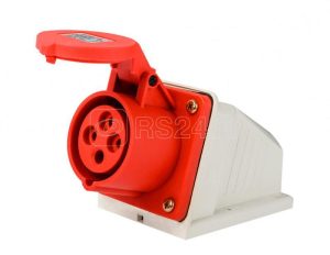 26192dek Розетка стац. 3Р+РЕ 16А 380В ip44 РС 103