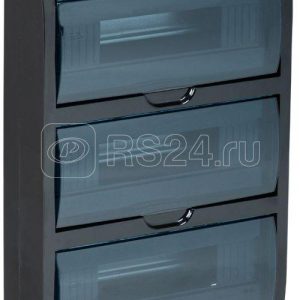 Iek krepta 3 Корпус пластиковый ЩРН П 36 ip41 черный откр.монтаж mkp12 n 36 41 k02