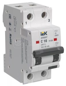 Armat АВДТ b10n 2p c16 30мА тип ac iek ar b10n 2 c016c030