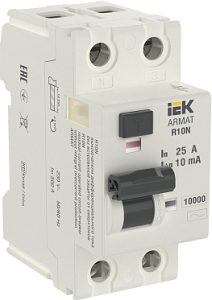 Iek armat ВДТ r10n 2p 25А 10мА тип ac ar r10n 2 025c010