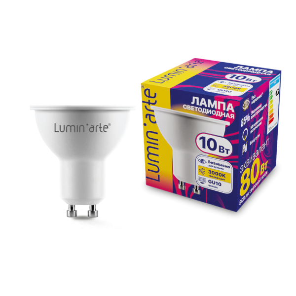 Светодиодная лампа lumin'arte lstd par16 10w3kgu10 10Вт 3000k gu10