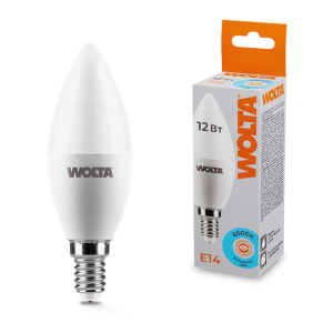 Светодиодная лампа wolta 25wc12e14 12Вт 6500k e14