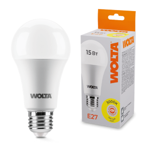 Светодиодная лампа wolta 25y60bl15e27 15Вт 3000К e27