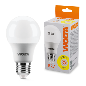 Светодиодная лампа wolta 25y60bl9e27 9Вт 3000К e27