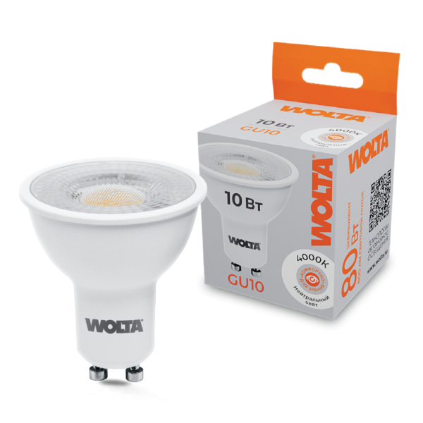 Светодиодная лампа wolta wstd par16 220v10w4kgu10 l с линзой 10Вт 4000k gu10