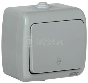 Iek Выключатель 1 клавишный для открытой установки проходной ВС 20 1 2 a 10А ip54 aquatic eva12 k03