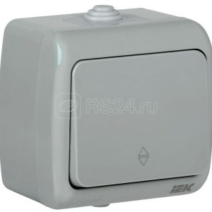 Iek Выключатель 1 клавишный для открытой установки проходной ВС 20 1 2 a 10А ip54 aquatic eva12 k03