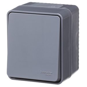 Atn544015 1 кл. кноп. выключатель. 10 АХ, ip54, антрацит
