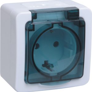 Iek germes plus РСб20 3 ГПБд Розетка 1м с з/к о/у ip54 (цвет крышки: дымчатый) ermp12 k03 16 54 ec