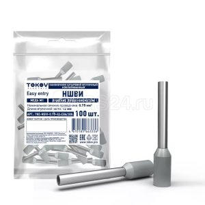 Наконечник штыревой втулочный изолированный НШВИ 0.75 12 tokov electric tke nsvi 0.75 12 c06/100