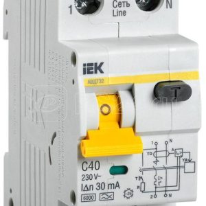Iek karat Автоматический выключатель дифференциального тока 32 c40 30мА mad22 5 040 c 30