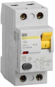 Iek karat Выключатель дифференциальный ВД1 63 (УЗО) 2Р 16А 100мА mdv10 2 016 100
