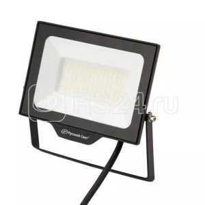Прожектор светодиодный СДО fl 10 c 50w vw 840 bk cl 192х148х28мм 50Вт 4000К ip65 уличный черн. Русск