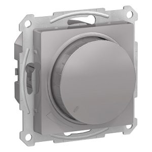 Systeme electric atlasdesign Алюминий Светорегулятор (диммер) повор нажим, led, rc, 400Вт, мех. se a