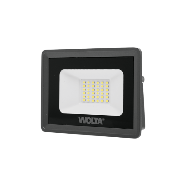 Светодиодный прожектор wolta wfl 30w/06 30Вт 5700К ip65 2700лм серый