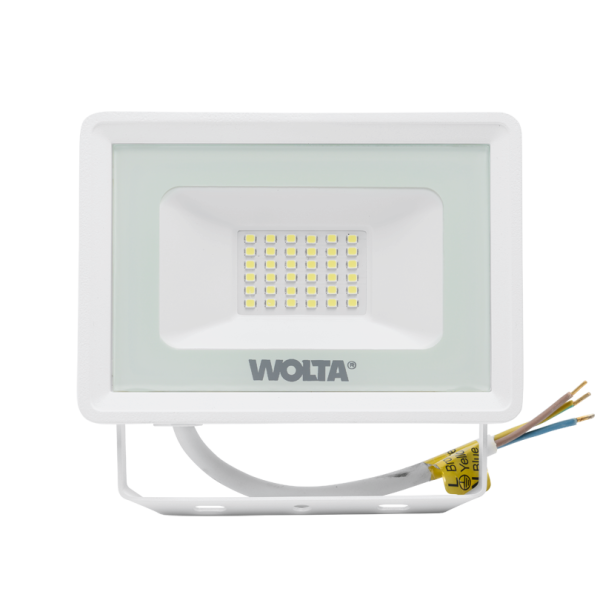 Светодиодный прожектор wolta wfl 30w/06w 30Вт 5700К ip65 2700лм белый