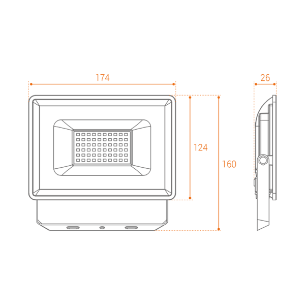 Светодиодный прожектор wolta wfl 50w/06 50Вт 5700К ip65 4500лм серый