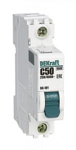 Dekraft Автоматический выключатель 1Р 50А х ка c ВА 101 4,5кА 11059dek