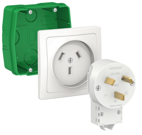 Systeme electric blanca внутр Бел Комплект силовой 32 А, 250 В: розетка, вилка, монтажная коробка se